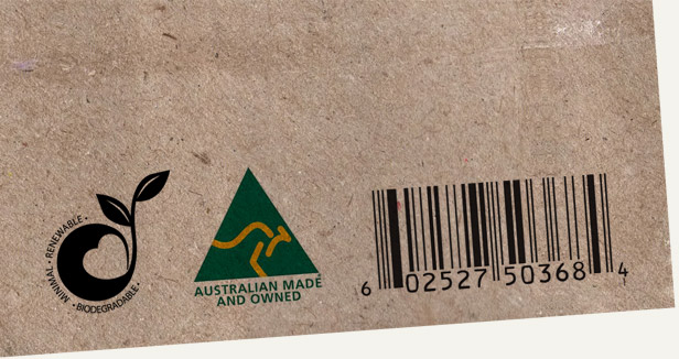 Eco seal logo design applied