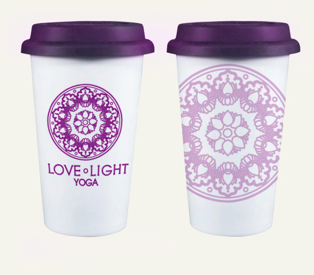 Love Light Yoga logo design applied