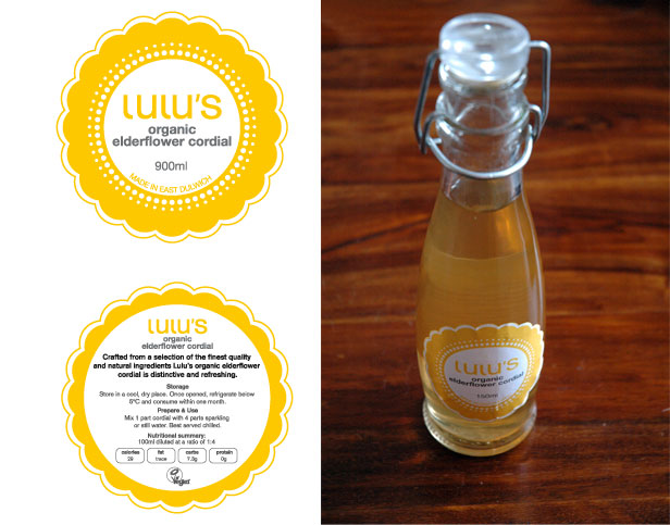 Organic preserves and cordial packaging design