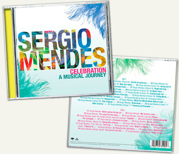 Final cover designs for Sergio Mendes album Celebration