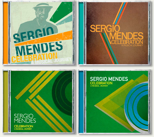 Alternative cover designs for Sergio Mendes album Celebration
