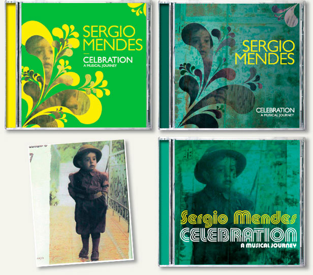 Alternative cover designs for Sergio Mendes album Celebration