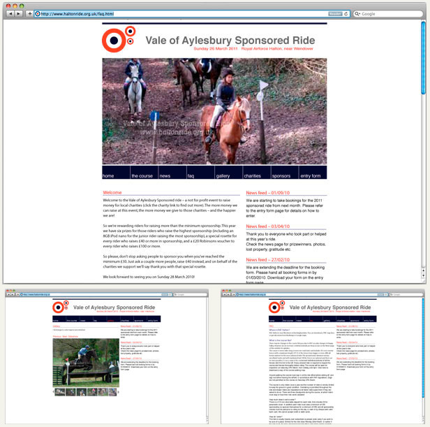 Vale of Aylesbury Sponsored Ride website redesign