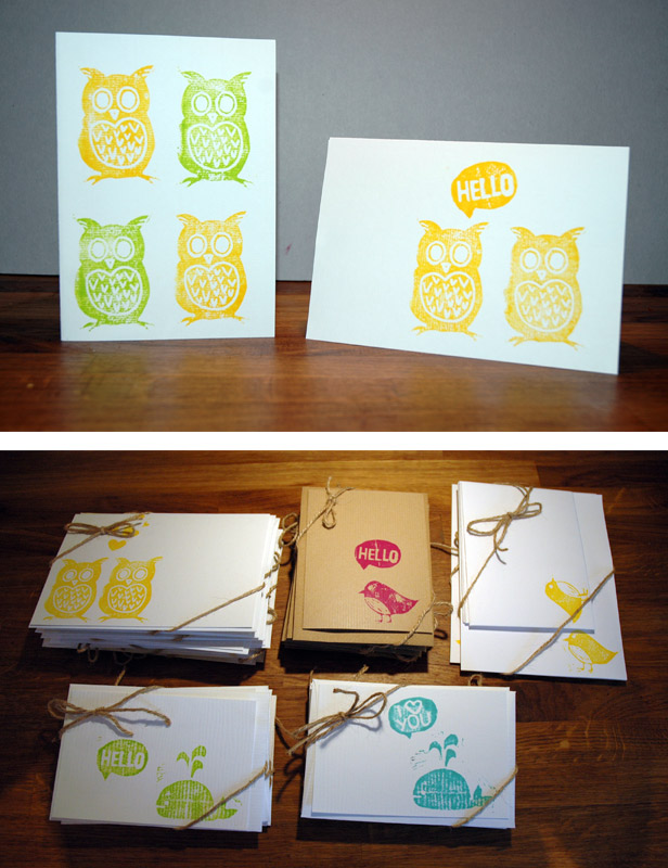 Greeting card and writing paper designs and packaging